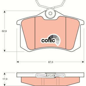 Placute frana SKODA RAPID (NH3, NK3, NK6) 1.0 TSI benzina 95 cai TRW GDB1330