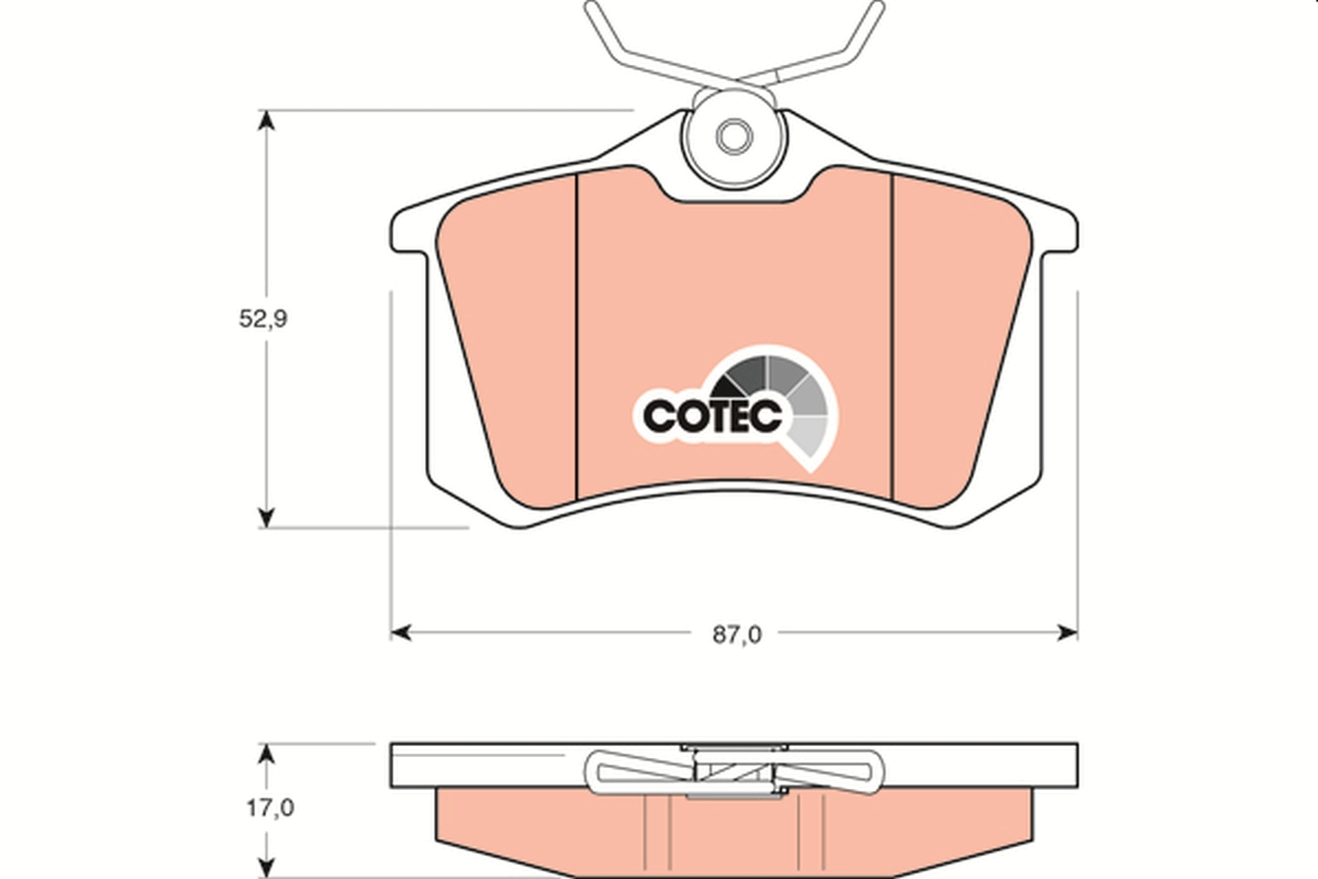 Placute frana SKODA RAPID (NH3, NK3, NK6) 1.4 TDI diesel 90 cai TRW GDB1330