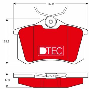 Placute frana SKODA YETI (5L) 1.4 TSI benzina 125 cai TRW GDB1330DTE