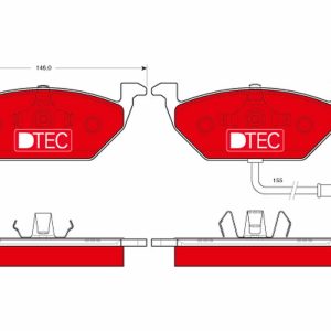 Placute frana SKODA ROOMSTER (5J7) 1.9 TDI diesel 101 cai TRW GDB1386DTE