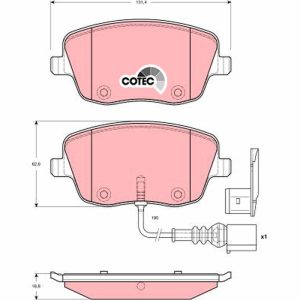 Placute frana SKODA ROOMSTER (5J7) 1.4 LPG Benzina/Autogaz (GPL) 86 cai TRW GDB1472
