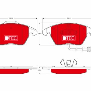 Placute frana SKODA ROOMSTER (5J7) 1.6 TDI diesel 90 cai TRW GDB1550DTE