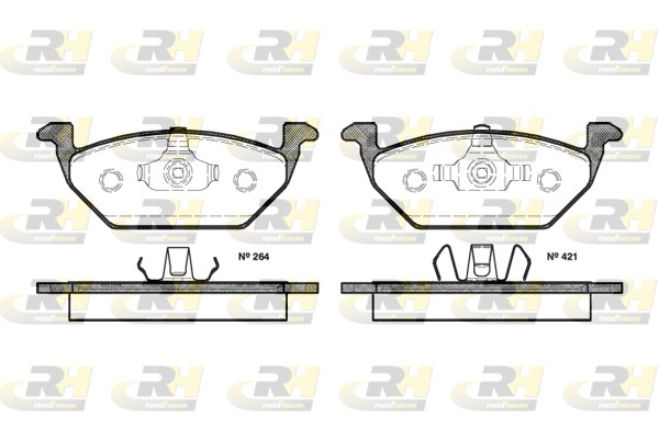 Placute frana SKODA RAPID Spaceback (NH1) 1.4 TSI benzina 122 cai ROADHOUSE 2633.20