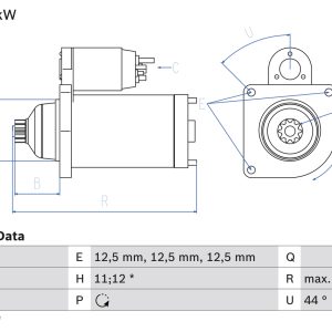 Electromotor SKODA RAPID Spaceback (NH1) 1.6 TDI diesel 105 cai BOSCH 0 986 024 100