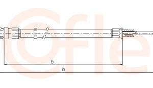 Cablu frana de parcare SKODA RAPID (NH3, NK3, NK6) 1.4 TSI benzina 122 cai COFLE 10.9023