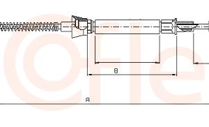 Cablu frana de parcare SKODA ROOMSTER Praktik (5J) 1.2 benzina 70 cai COFLE 10.9050
