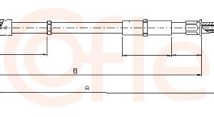 Cablu frana de parcare SKODA ROOMSTER Praktik (5J) 1.2 benzina 70 cai COFLE 10.9051