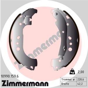 Set saboti frana SKODA SCALA (NW1) 1.0 TSI benzina 95 cai ZIMMERMANN 10990.159.6