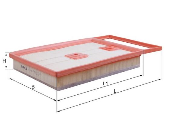 Filtru aer SKODA RAPID Spaceback (NH1) 1.4 TDI diesel 90 cai MAHLE ORIGINAL LX 4136