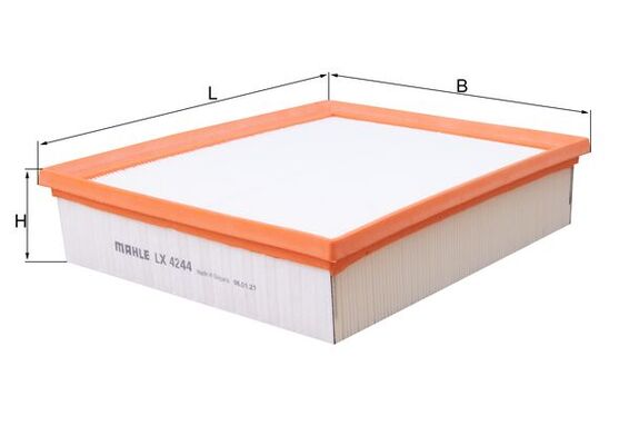 Filtru aer SKODA RAPID Spaceback (NH1) 1.6 TDI diesel 115 cai MAHLE ORIGINAL LX 4244