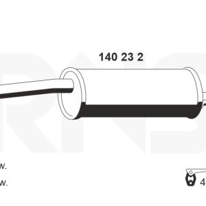 Toba esapament finala SKODA ROOMSTER (5J7) 1.2 benzina 64 cai ERNST 140232