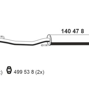 Toba esapament primara SKODA ROOMSTER (5J7) 1.2 benzina 64 cai ERNST 140478