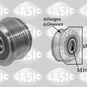 Fulie alternator SKODA RAPID (NH3, NK3, NK6) 1.4 TDI diesel 90 cai SASIC 1676001