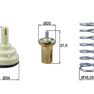 Termostat lichid racire SKODA RAPID Spaceback (NH1) 1.4 TSI benzina 122 cai MAHLE ORIGINAL TX 181 105D