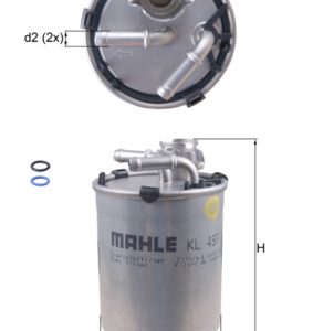 Filtru combustibil SKODA ROOMSTER (5J7) 1.9 TDI diesel 105 cai MAHLE ORIGINAL KL 497D