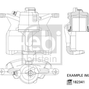 Etrier frana SKODA RAPID (NH3, NK3, NK6) 1.6 TDI diesel 105 cai FEBI BILSTEIN 182341