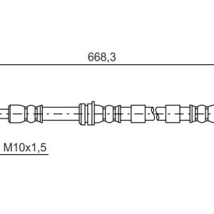 Furtun frana SKODA KAROQ (NU7, ND7) 2.0 TSI 4x4 benzina 190 cai BOSCH 1 987 481 693