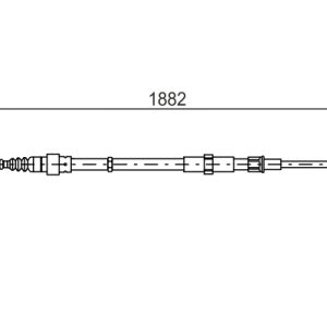 Cablu frana de parcare SKODA ROOMSTER (5J7) 1.2 TSI benzina 105 cai BOSCH 1 987 482 193