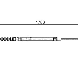 Cablu frana de parcare SKODA RAPID Spaceback (NH1) 1.4 TSI benzina 125 cai BOSCH 1 987 482 458