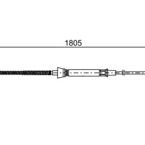 Cablu frana de parcare SKODA ROOMSTER Praktik (5J) 1.4 TDI diesel 70 cai BOSCH 1 987 482 646