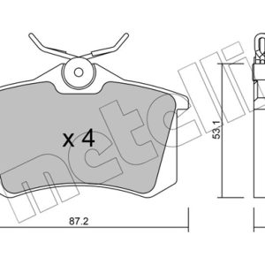 Placute frana SKODA RAPID Spaceback (NH1) 1.6 TDI diesel 90 cai METELLI 22-0100-1