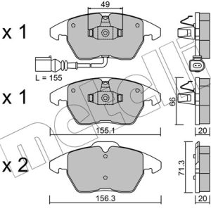 Placute frana SKODA YETI (5L) 2.0 TDI 4x4 diesel 140 cai METELLI 22-0548-0