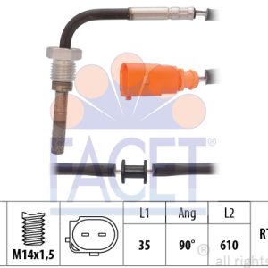 Senzor temperatura gaze evacuare SKODA ROOMSTER (5J7) 1.2 TDI diesel 75 cai FACET 22.0019