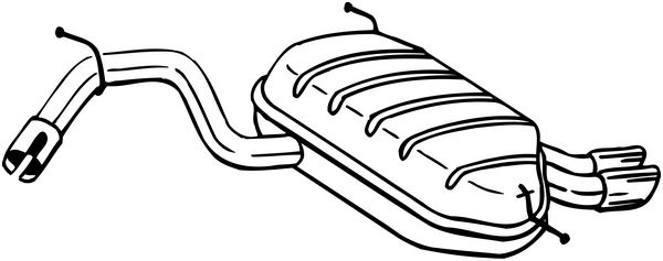 Toba esapament finala SKODA YETI (5L) 1.8 TSI 4x4 benzina 152 cai BOSAL 220-109