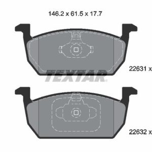 Placute frana SKODA KAMIQ (NW4) 1.0 TGI CNG Benzina/Gaz metan (GNC) 90 cai TEXTAR 2263101