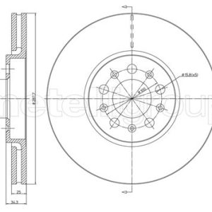 Disc frana SKODA RAPID Spaceback (NH1) 1.6 TDI diesel 105 cai METELLI 23-0365C