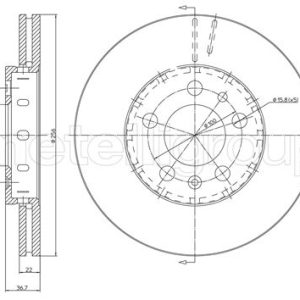 Disc frana SKODA RAPID Spaceback (NH1) 1.6 TDI diesel 105 cai METELLI 23-0390C