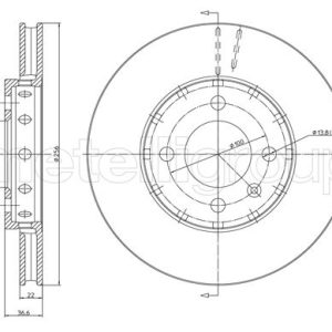 Disc frana SKODA E-CITIGO (NE1) e iV electric 83 cai METELLI 23-1371C