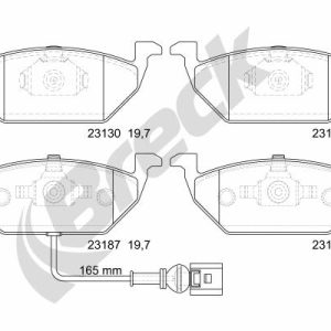 Placute frana SKODA YETI (5L) 1.4 TSI benzina 122 cai BRECK 23131 00 702 10