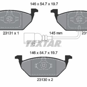 Placute frana SKODA YETI (5L) 2.0 TDI 4x4 diesel 150 cai TEXTAR 2313101