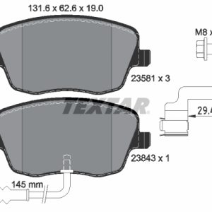 Placute frana SKODA ROOMSTER Praktik (5J) 1.4 TDI diesel 70 cai TEXTAR 2358102