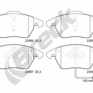 Placute frana SKODA RAPID (NH3, NK3, NK6) 1.4 TDI diesel 90 cai BRECK 23587 00 701 10
