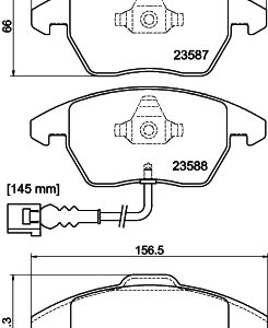 Placute frana SKODA RAPID Spaceback (NH1) 1.6 TDI diesel 105 cai DON PCP1002