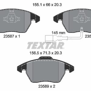 Placute frana SKODA RAPID Spaceback (NH1) 1.2 benzina 75 cai TEXTAR 2358701