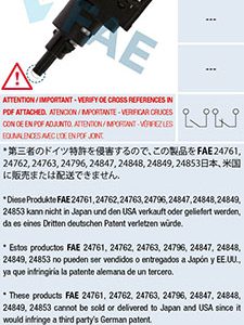 Comutator lumini frana SKODA ROOMSTER Praktik (5J) 1.4 benzina 86 cai FAE 24763