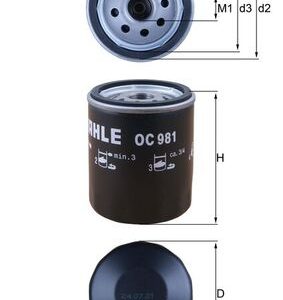 Filtru ulei SKODA RAPID (120G, 130G, 135G) 1.3 (130G) benzina 53 cai KNECHT OC 981