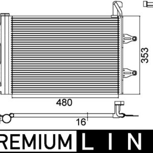 Condensator climatizare SKODA ROOMSTER (5J7) 1.4 LPG Benzina/Autogaz (GPL) 86 cai MAHLE ORIGINAL AC 359 000P