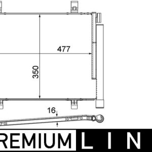 Condensator climatizare SKODA E-CITIGO (NE1) e iV electric 83 cai MAHLE ORIGINAL AC 747 000P