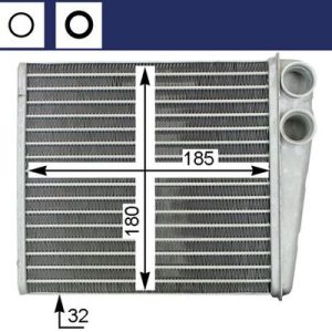 Schimbator caldura incalzire habitaclu SKODA YETI (5L) 2.0 TDI diesel 150 cai MAHLE ORIGINAL AH 208 000S