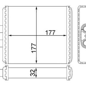 Schimbator caldura incalzire habitaclu SKODA RAPID (NH3, NK3, NK6) 1.4 TSI benzina 122 cai MAHLE ORIGINAL AH 75 000S