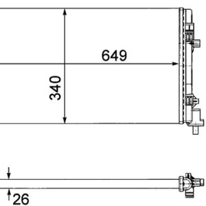 Radiator racire motor SKODA RAPID (NH3, NK3, NK6) 1.2 benzina 75 cai MAHLE ORIGINAL CR 1096 000P