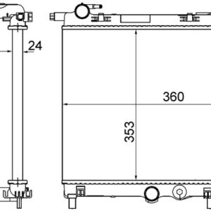 Radiator racire motor SKODA E-CITIGO (NE1) e iV electric 83 cai MAHLE ORIGINAL CR 831 001S