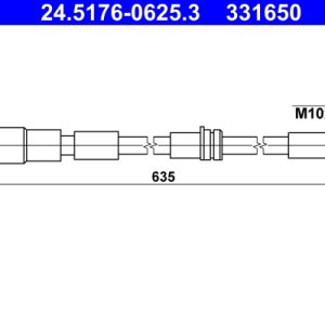 Furtun frana SKODA SCALA (NW1) 1.6 TDI diesel 95 cai ATE 24.5176-0625.3