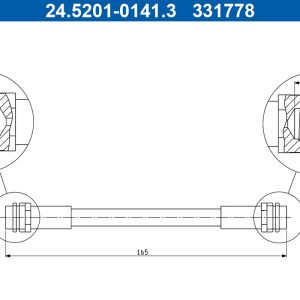 Furtun frana SKODA RAPID (NH3, NK3, NK6) 1.0 TSI benzina 110 cai ATE 24.5201-0141.3