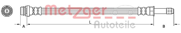 Furtun frana SKODA RAPID (NH3, NK3, NK6) 1.6 TDI diesel 90 cai METZGER 4110798