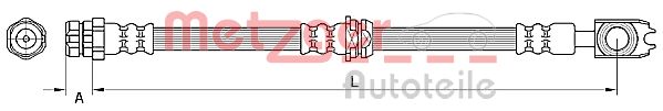 Furtun frana SKODA RAPID Spaceback (NH1) 1.2 TSI benzina 90 cai METZGER 4110881